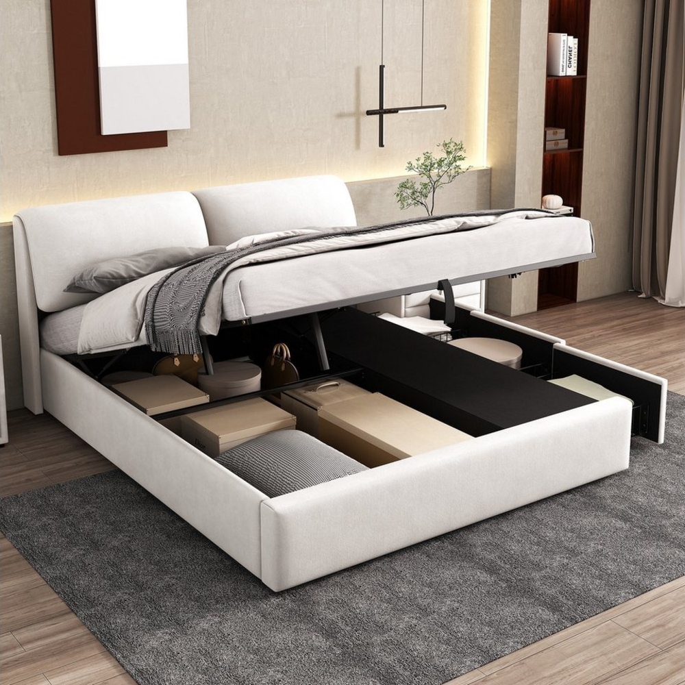 STILVORA Polsterbett 180×200 Bettgestell mit Bettkasten,Jugendbett Doppelbett mit Schublade (180*200cm), mit 3 Schubladen,Bettkasten zur Aufbewahrung Bild 1