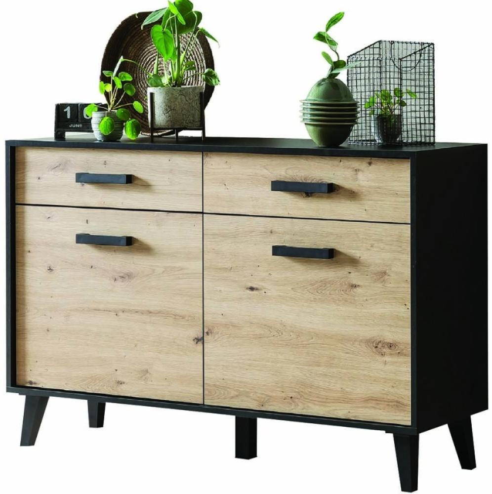 Sideboard II Artona - Artisan Eiche / Schwarz Bild 1