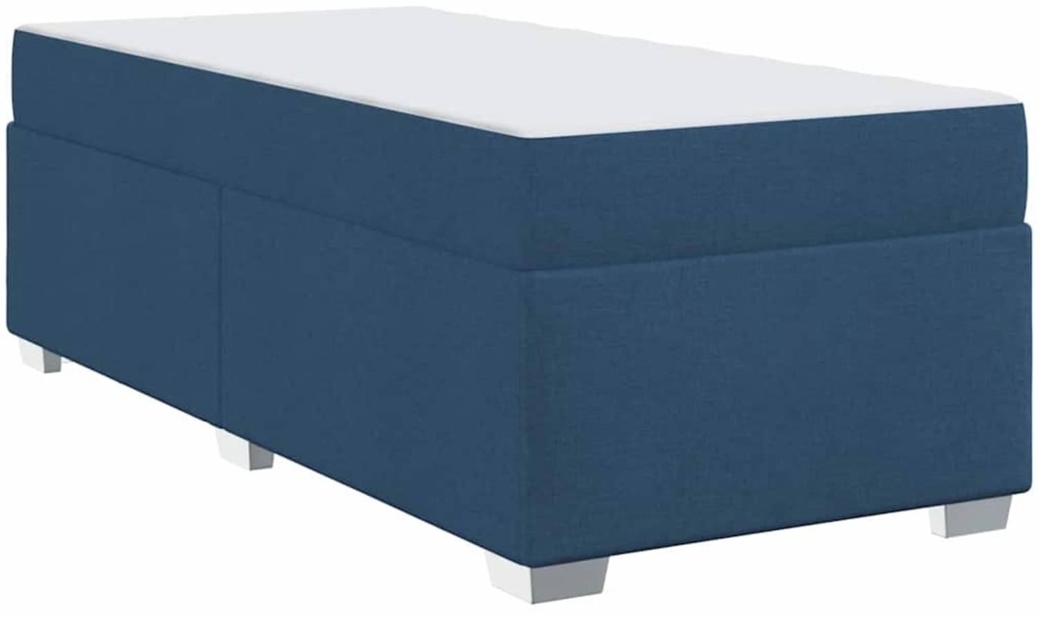 vidaXL Bettrahmen mit Matratze Blau 90 x 190 cm Stoff 3399158 Bild 1