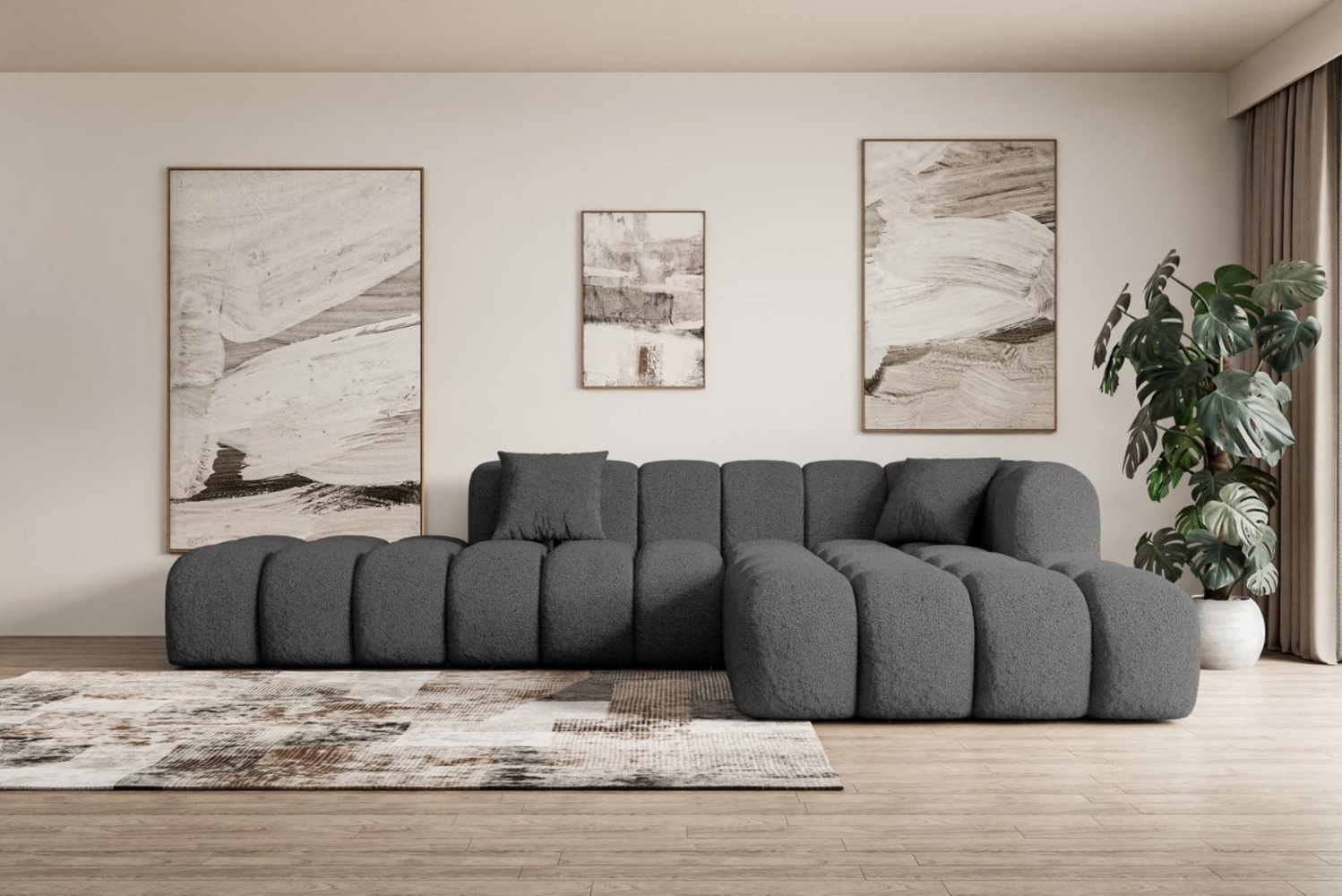 ALTDECOR Ecksofa OLEA-L2, Sofa Praktische Bequeme Funktionsecke Couch L-Form Eckcouch, Corner Sofa U-Form Vielseitige Sofa Wohnlandschaft Wohnzimmer Bild 1