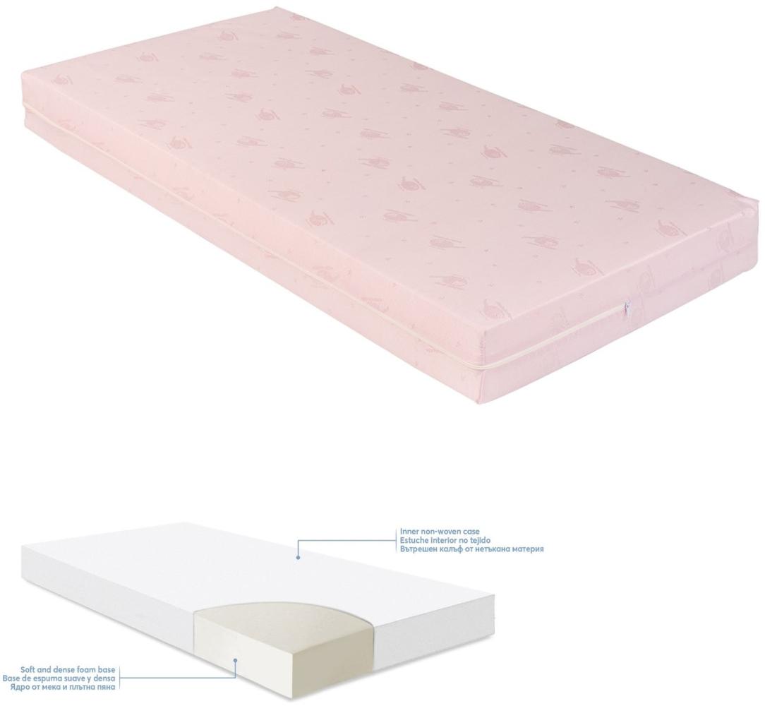 Kikkaboo Babybett-Matratze extra Comfort 120 x 60 x 12 cm, Bezug abnehmbar rosa Bild 1