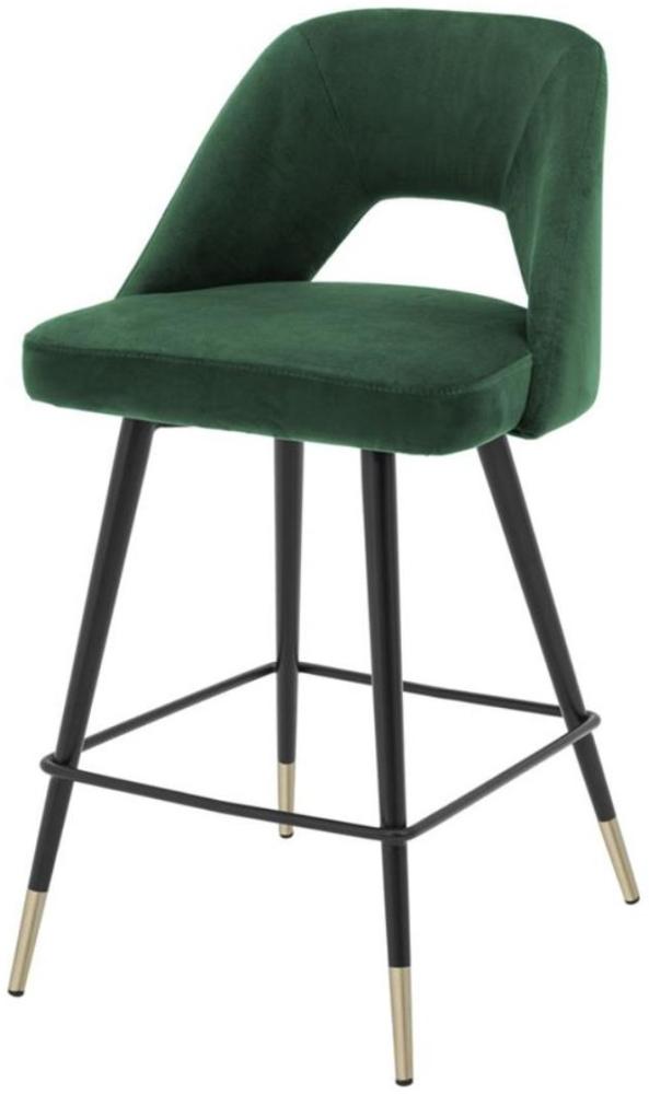 EICHHOLTZ Counter Stool Avorio Roche green velvet Bild 1