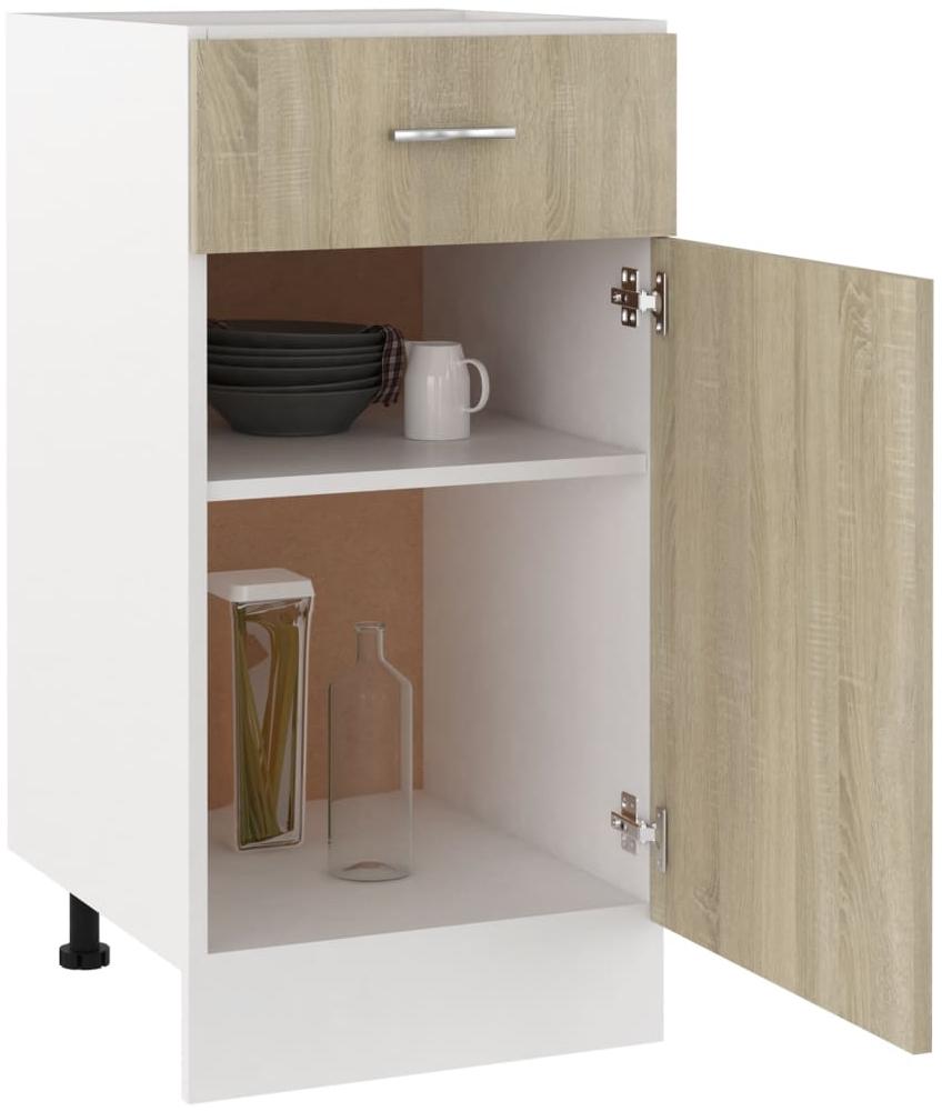 Schubunterschrank Sonoma-Eiche 40x46x81,5 cm Holzwerkstoff Bild 1