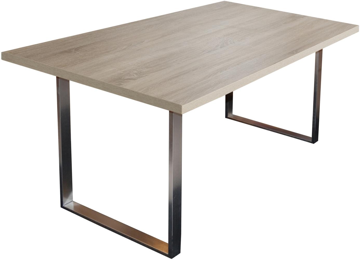 Esstisch STEEL Sonoma Eiche Sägerau 160x90 Bild 1