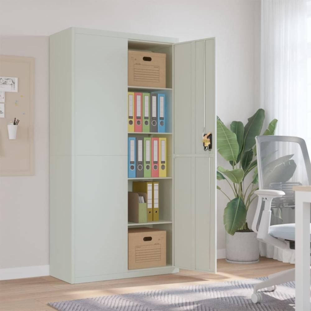 vidaXL Aktenschrank Hellgrau 90x40x180 cm Stahl 339753 Bild 1