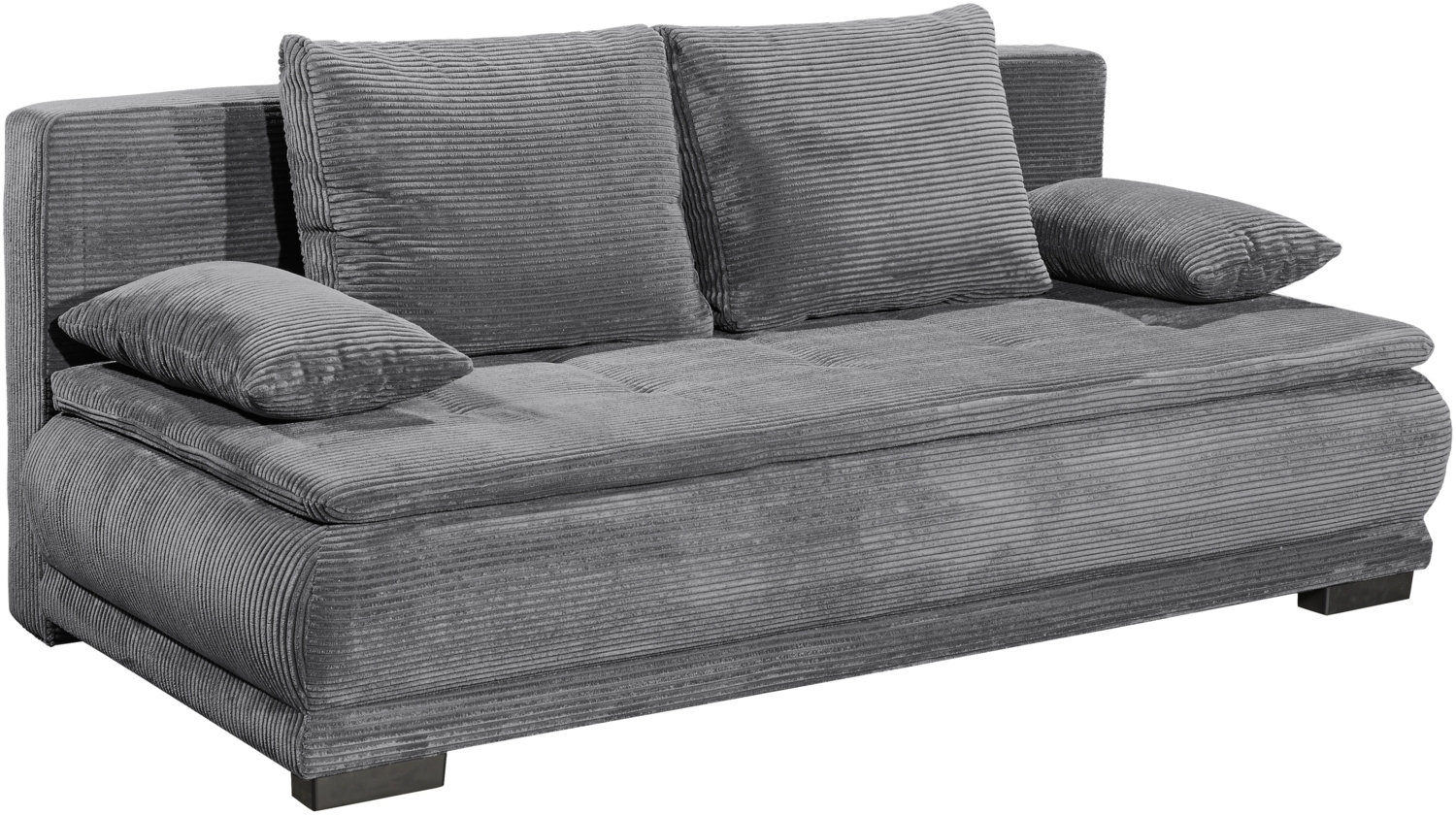 Schlafsofa >LOREEN LUX. 3DL< Liegefläche 162x207cm, ash - 208x93x108 (BxHxT) Bild 1