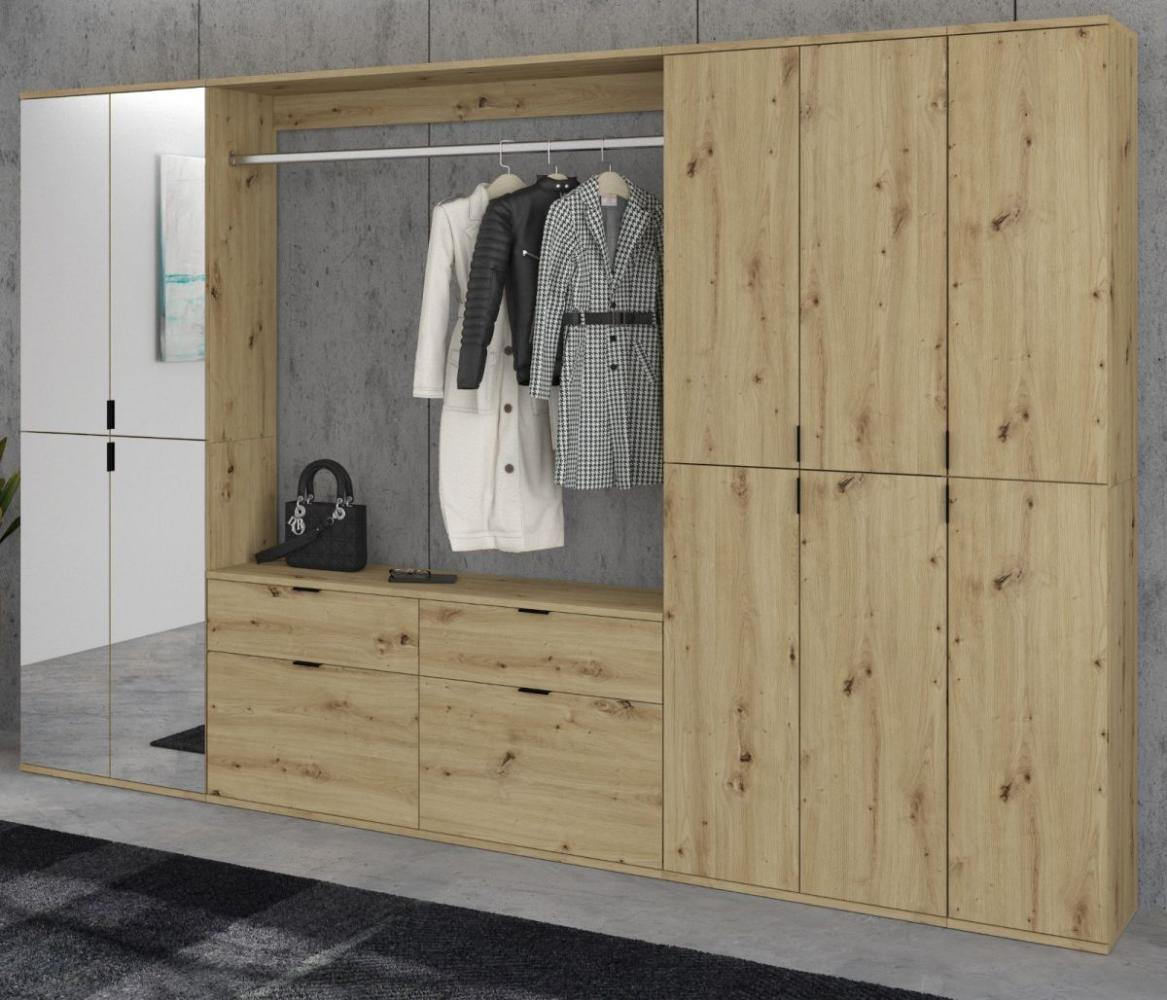 Garderobe mit Spiegel Line-Up in Eiche 273 x 193 cm Bild 1