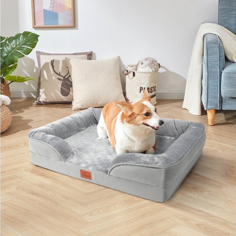 CALIYO Tierbett Großes Hundebett Memory Foam orthopädisches Hundebett, Memory Schwämme, Hundesofa mit abnehmbarem waschbarem Bezug Bild 1