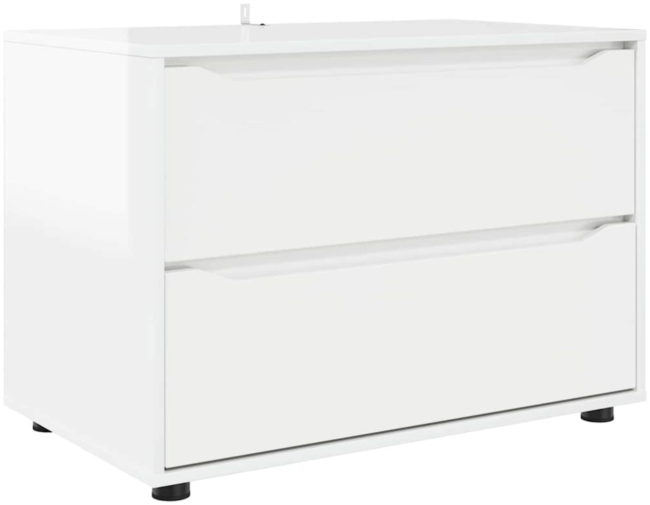 vidaXL Aufbewahrungsschrank Hochglanz Weiß 80 x 48 x 57 cm 888821 Bild 1