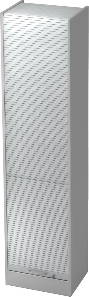 bümö Rollladenschrank 5 OH abschließbar in Grau/Silber mit Bogengriff, SET50-5-S-BM Bild 1