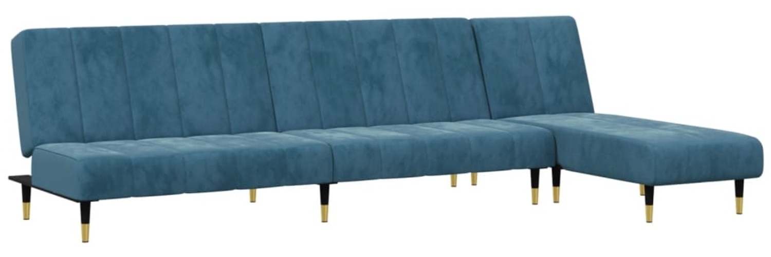 vidaXL 2-tlg. Sofagarnitur Blau Samt 3216294 Bild 1