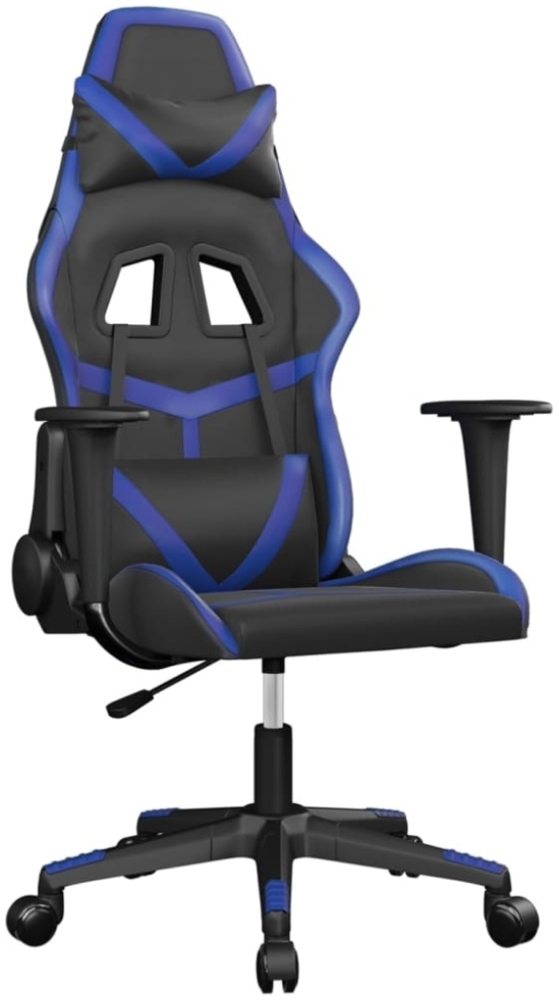 vidaXL Gaming-Stuhl Schwarz und Blau Kunstleder 3143665 Bild 1