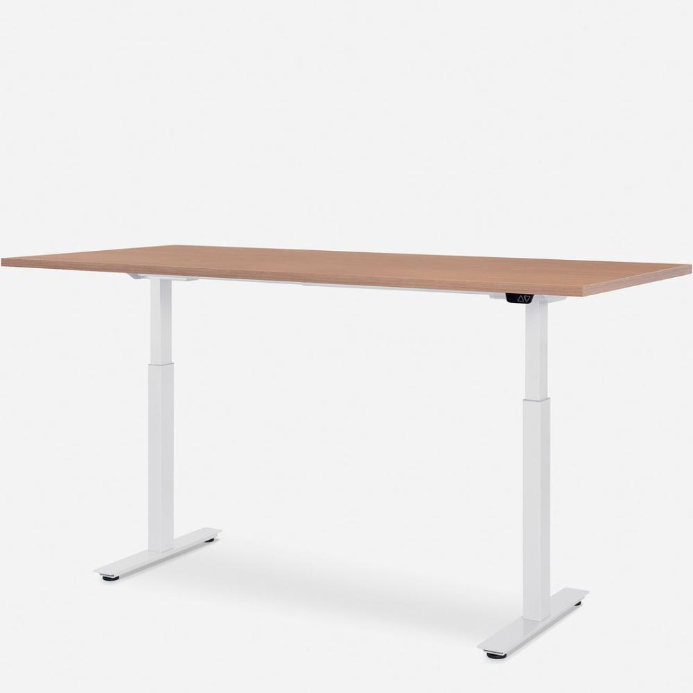 180 x 80 cm WRK21® SMART - Elmau Buche / Weiss elektrisch höhenverstellbarer Schreibtisch Bild 1