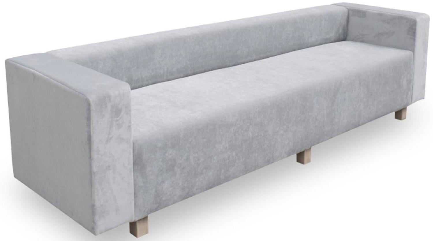 Casa Padrino Luxus Wohnzimmer Samt Sofa 260 x 75 x H. 70 cm - Verschiedene Farben - Wohnzimmermöbel Bild 1