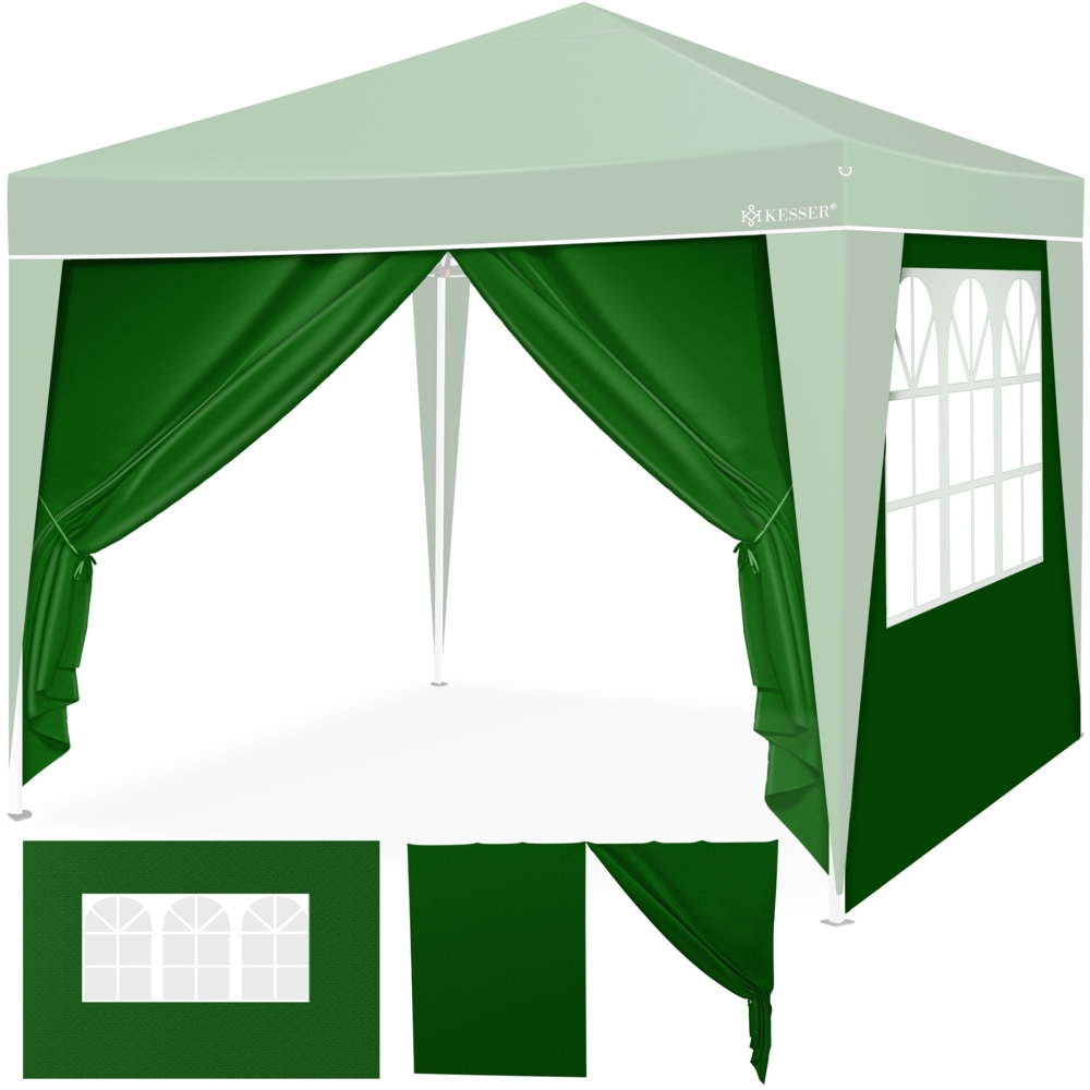 KESSER® 2X Seitenwand für Pavillon 3x3m - Faltpavillon Pop Up | klappbar | platzsparend | verstaubar Zubehör 2x Seitenteile Grün Bild 1