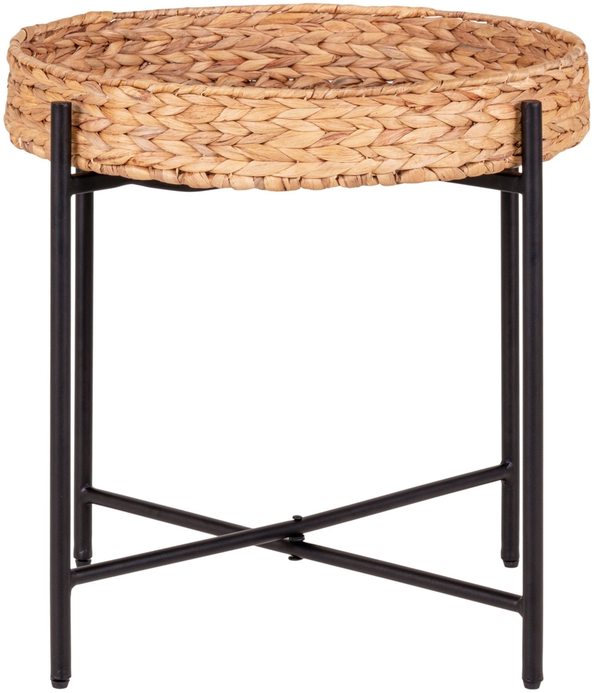 Beistelltisch, Metall und Wasserhyazinthe, ø50x48,5 cm Bild 1