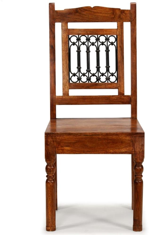 vidaXL Esszimmerstühle 2 Stk. Massivholz mit Honigfarbenem Finish 245644 Bild 1