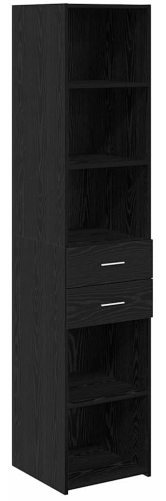 vidaXL Highboard Schwarz Eichen-Optik 40 x 42,5 x 185 cm Holzwerkstoff 3402637 Bild 1