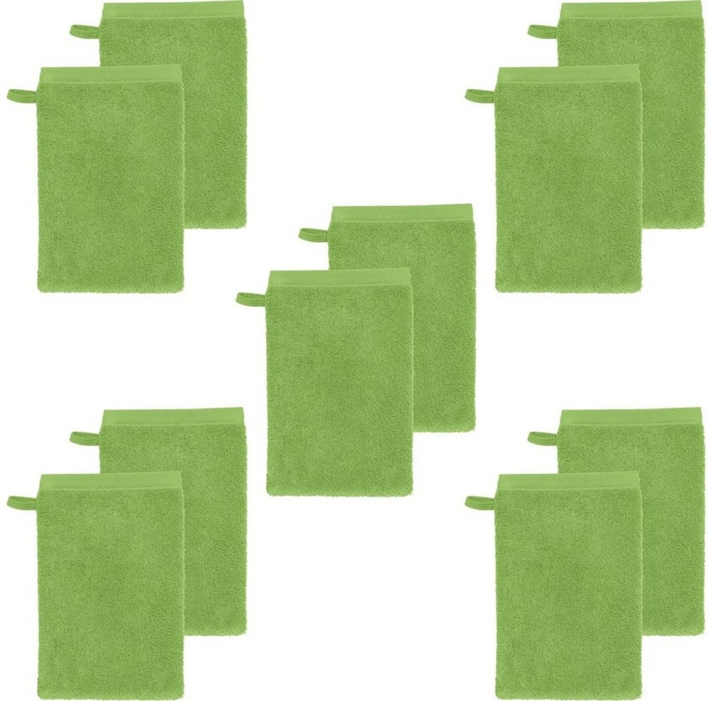 Erwin Müller Waschhandschuh Waschhandschuh "Heidenheim" 10er-Pack, Frottier, Walk-Frottier Uni Bild 1