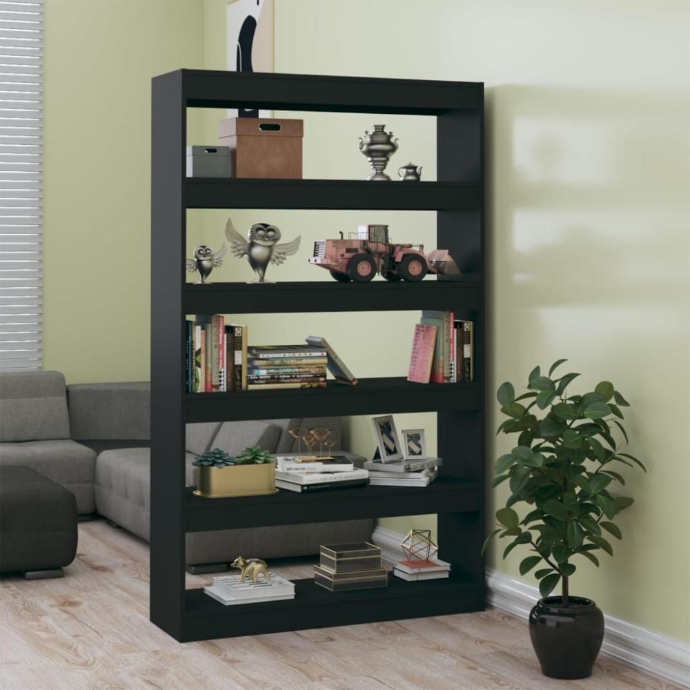 vidaXL Bücherregal/Raumteiler Schwarz 100x30x166 cm 811764 Bild 1