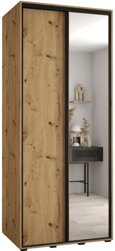 ABIKS MÖBEL Schwebetürenschrank Davos 3 Schlafzimmerschrank mit Spiegel, Kleiderstange und Regalen Bild 1