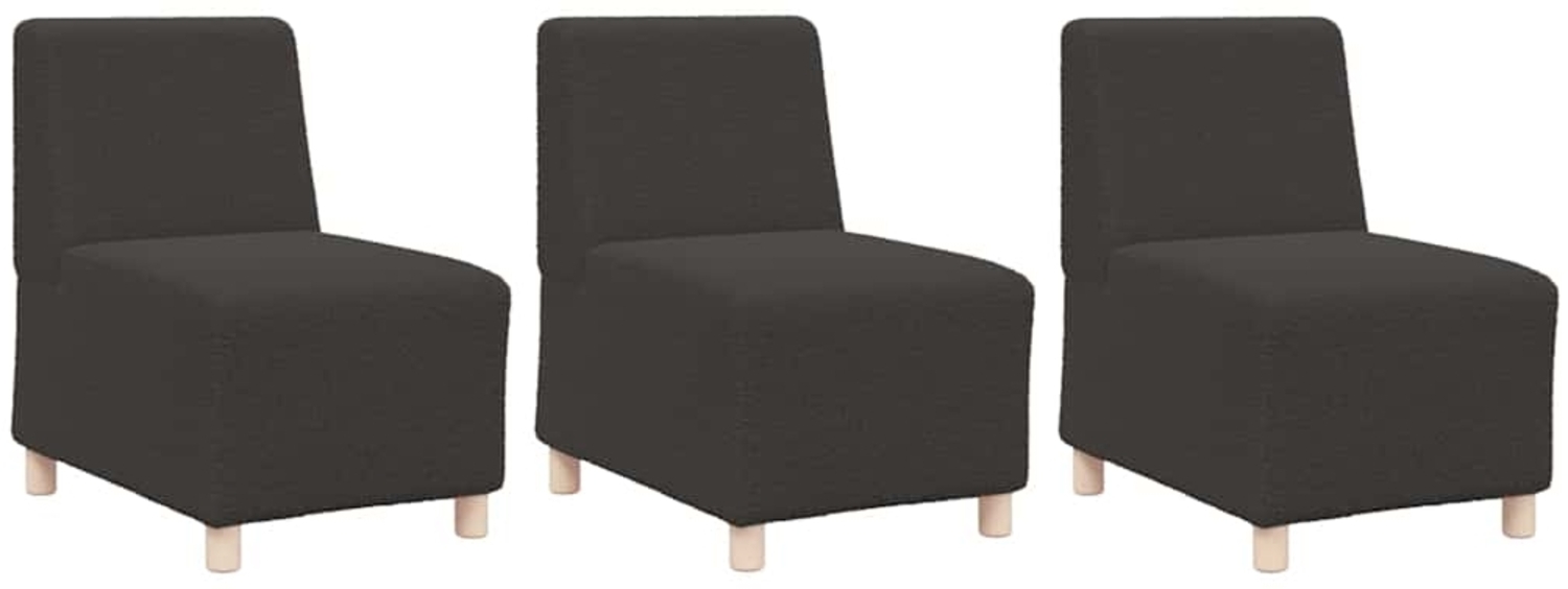 vidaXL Modulares Armfreies Sofa 3 pcs Dunkelgrau 55 x 74 x 82 cm 3399829 Bild 1