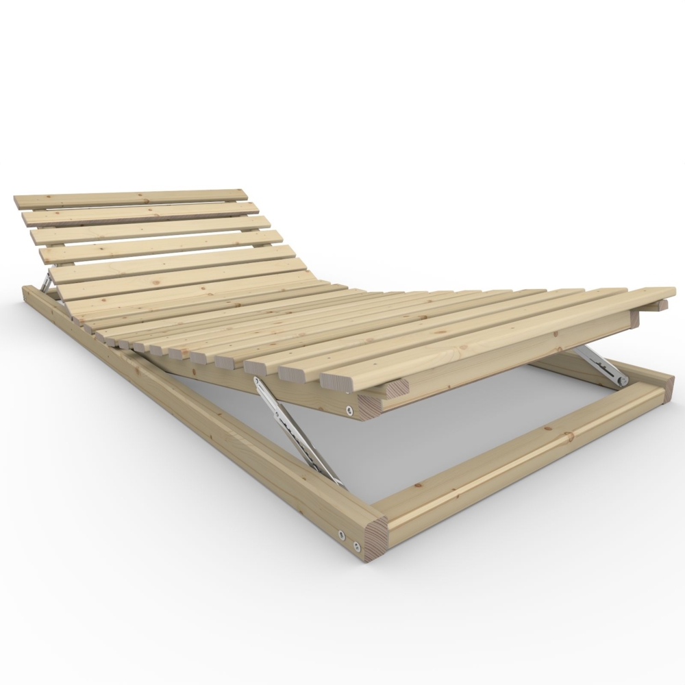 Ergonomischer Holzrahmen Kopf- und Fußteil verstellbar ''Ergo-Eva'' 90 210 Fichte Bild 1