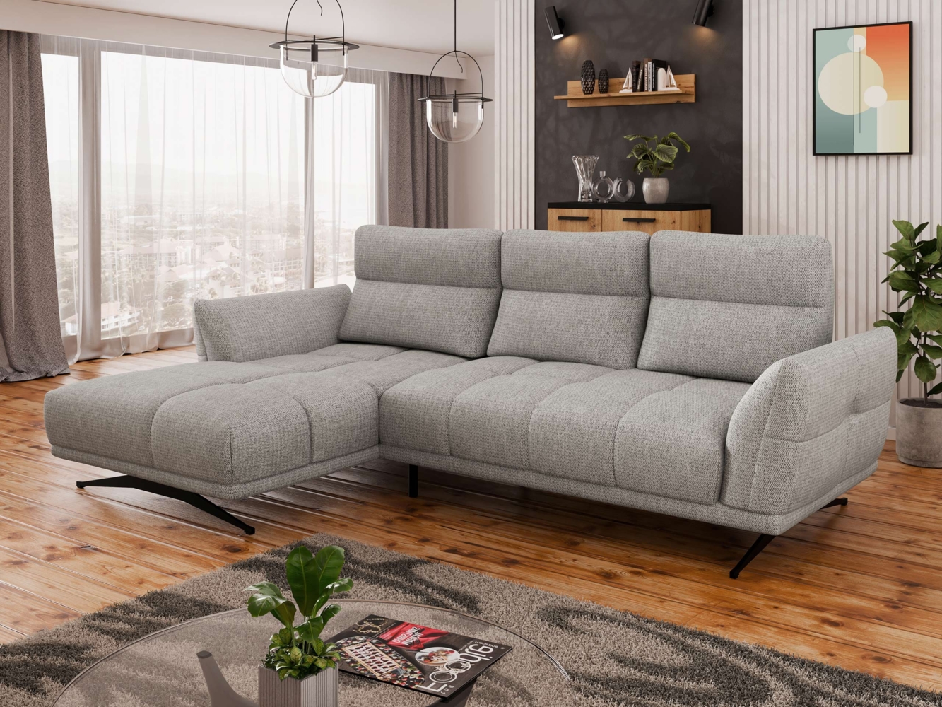 Ecksofa Govello (Farbe: Sorella 84, Seite: Links LC-2R) Bild 1