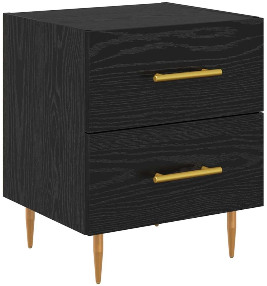 vidaXL Nachttisch Schwarz Eichen-Optik 40 x 35 x 47,5 cm Holzwerkstoff 881999 Bild 1