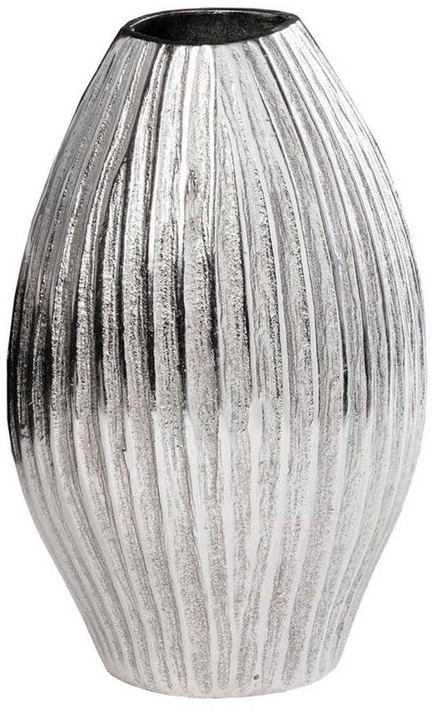 riess-ambiente Dekovase ELEGANCE 35cm silber antik · Blumenvase aus Metall fürs Wohnzimmer (Einzelartikel, 1 St), Tischdeko · handmade · Hammerschlag Design · Accessoire Bild 1