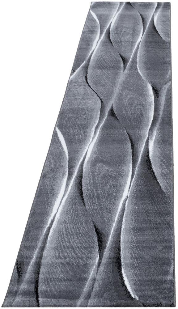 Kurzflor Teppich Paolo Läufer - 80x300 cm - Schwarz Bild 1