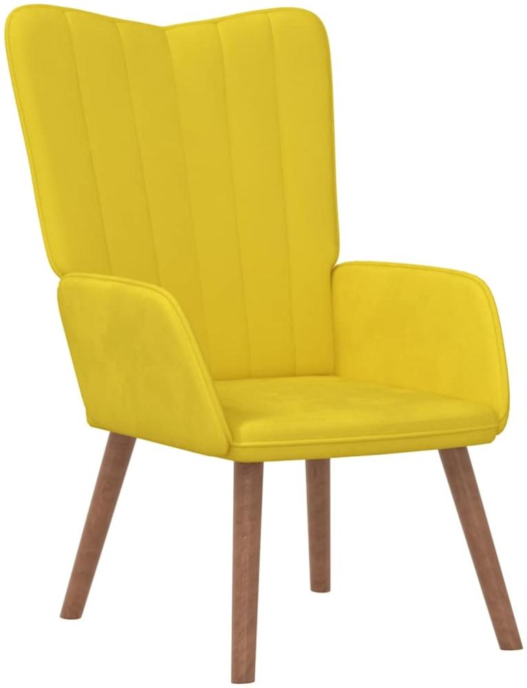 vidaXL Relaxsessel Senfgelb Samt [327662] Bild 1