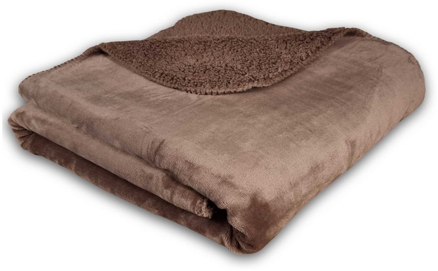 Wohndecke Kuscheldecke Sherpa Deluxe 150x200 cm - Edle Sofadecke Couchdecke, DILUMA, Wendedecke mit wärmender Sherpa & samtweicher Flanell Seite Bild 1