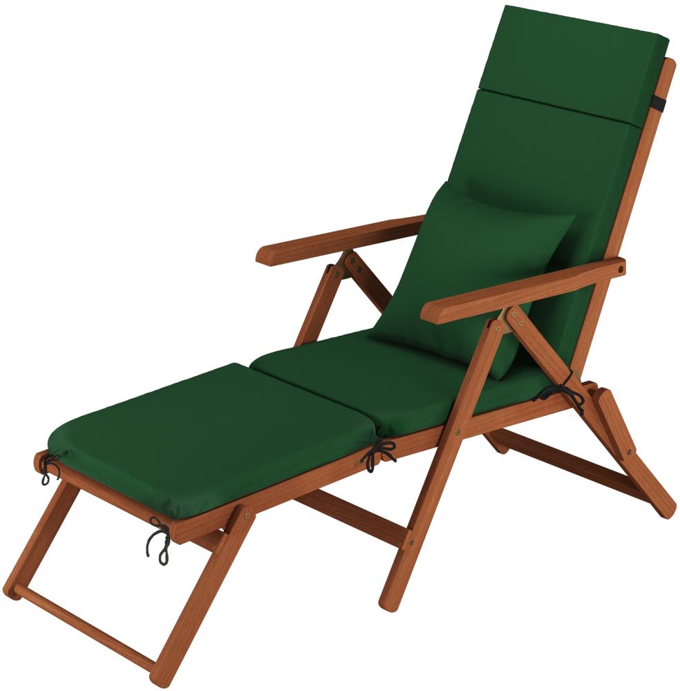 Deckchair, Balkonstuhl, klassische und robuste Balkonliege mit wählbarem Zubehör V-10-200 Bild 1