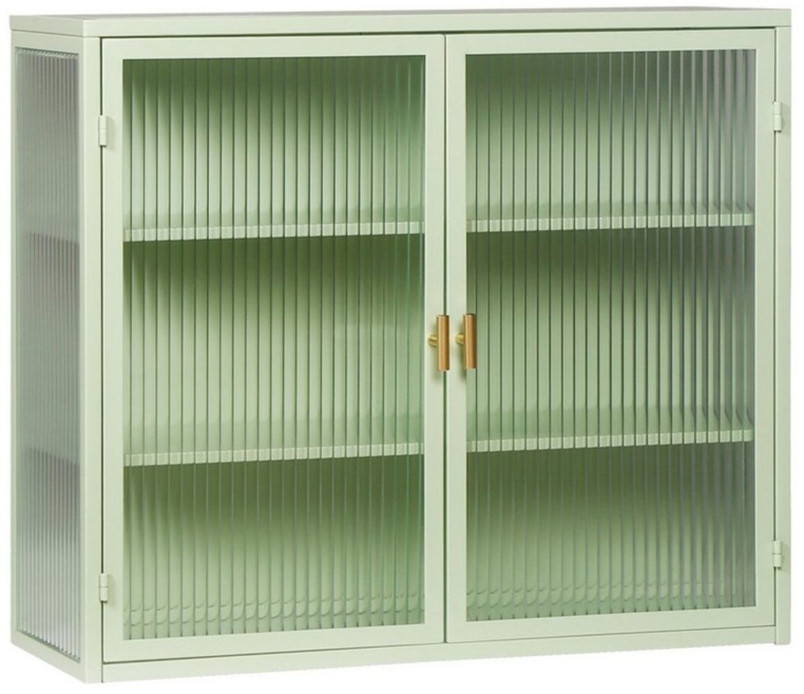 Celya Wandhängeschrank 70cm Glastüren, Zweitüriger Hängeschrank mit dreistufiger Lagerung Bild 1