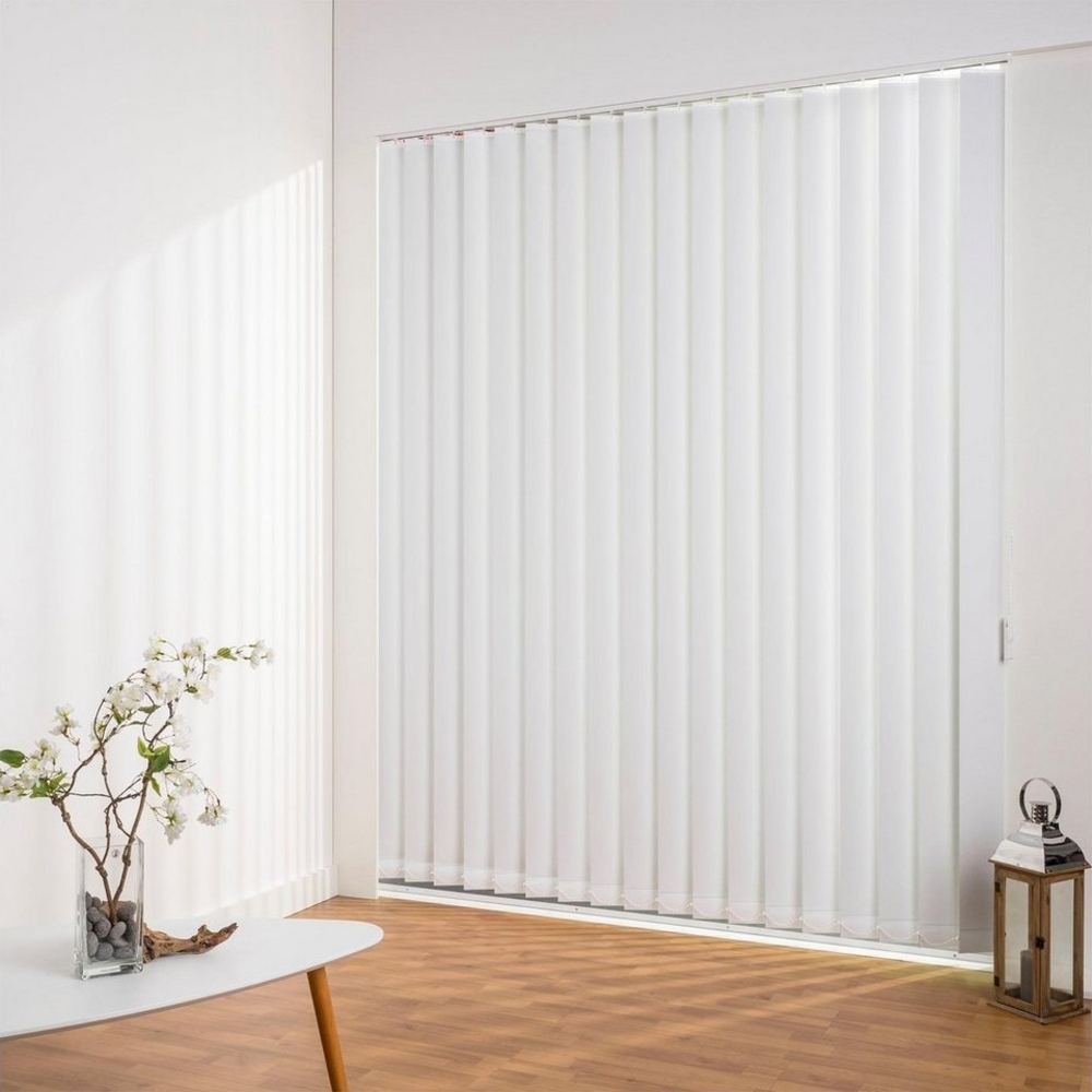 Liedeco Lamellenvorhang Lamellenvorhang Vertikalanlage Verdunkelung - 89 mm Lamelle, freihängend, Kürzbare Vertikalanlage Verdunkelung Bild 1