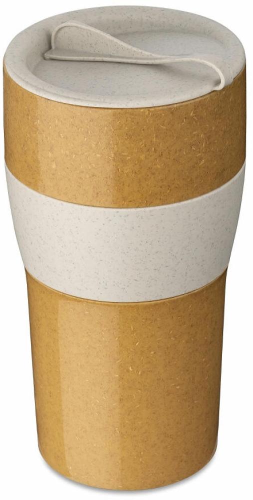 Koziol Thermobecher mit Deckel Aroma To Go XL, Isolierbecher, Kunststoff-Holz-Mix, Nature Desert Sand, 700 ml, 7243700 Bild 1