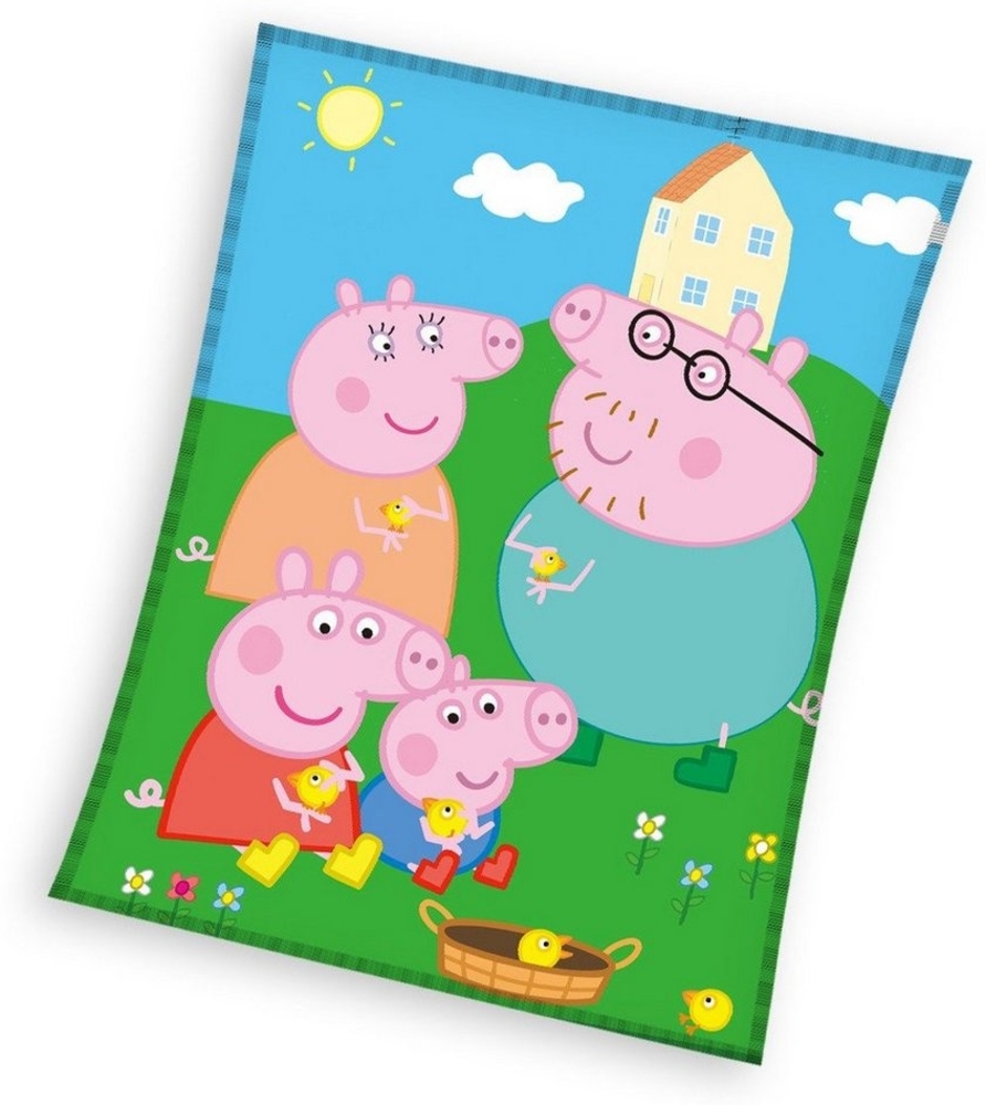 Kinderdecke Peppa Pig Fleecedecke Kuscheldecke 150 x 200 cm, Peppa Pig Bild 1