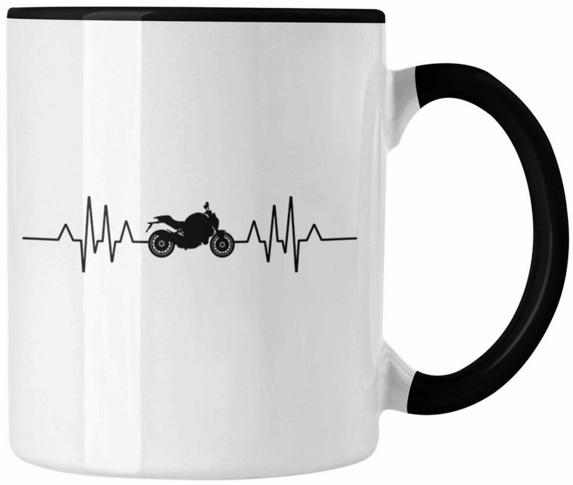 Trendation Tasse Trendation - Motorradfahrer Geschenk für Männer Motorrad Tasse mit Spr Bild 1