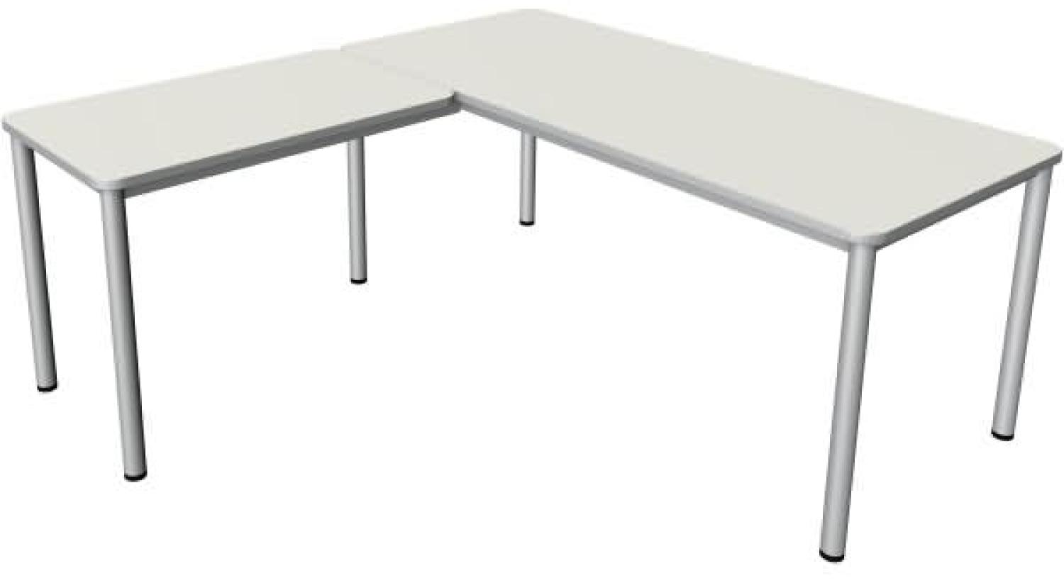 Kerkmann Schreibtisch + Anbautisch Prime 180x80/100x60cm weiß Bild 1