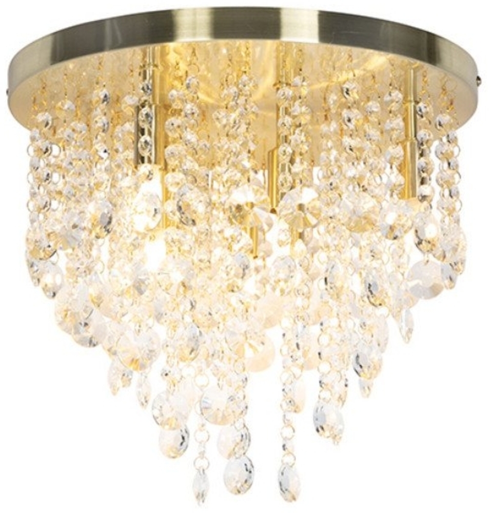 Qazqa Deckenleuchte Medusa, ohne Leuchtmittel, G9, Gold/Messing, Art Deco, Glas, 7-flammig Bild 1