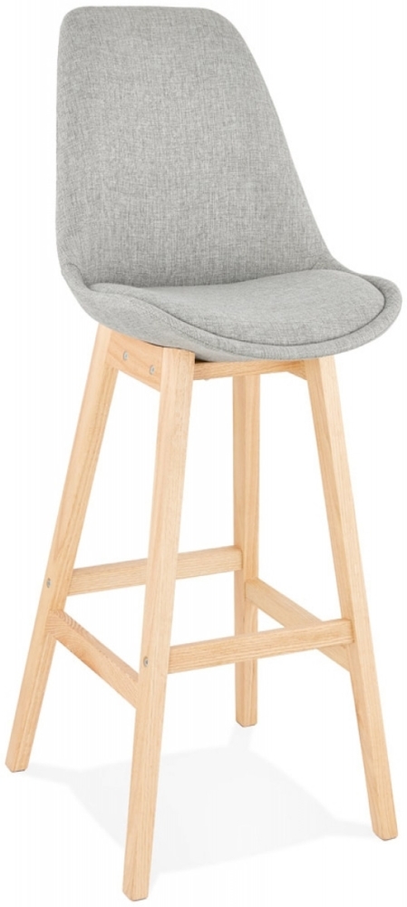 Barhocker TERESA | Barhocker im skandinavischen Stil mit großem, bequemem Sitz | 48 x 56 x 114 cm | Barhocker Holz, Textilien | Barhocker Kadima Design Bild 1