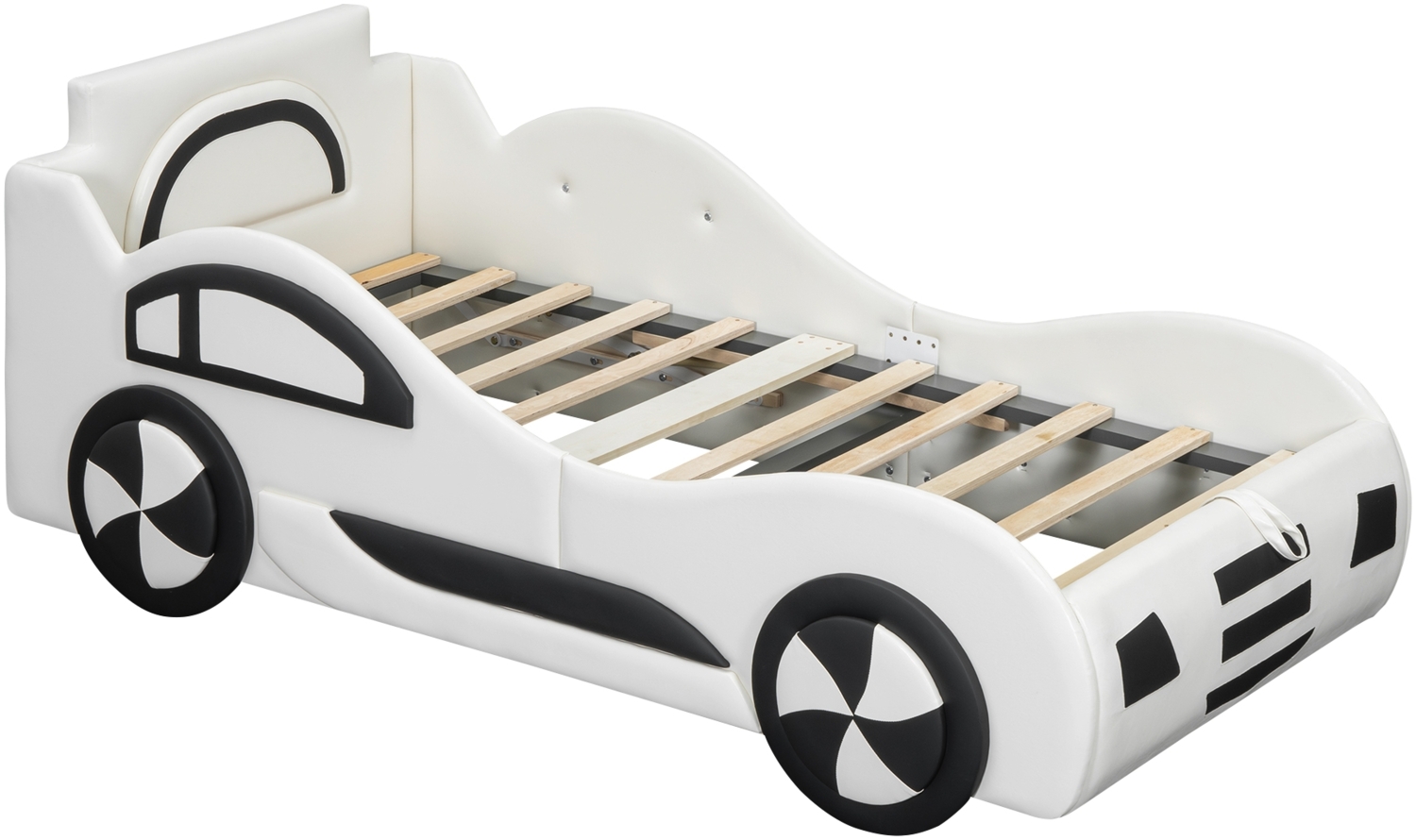 ComfortXL Kinderbett-O2277, Holz halbmassiv, Weiß, 219x100x86cm Bild 1