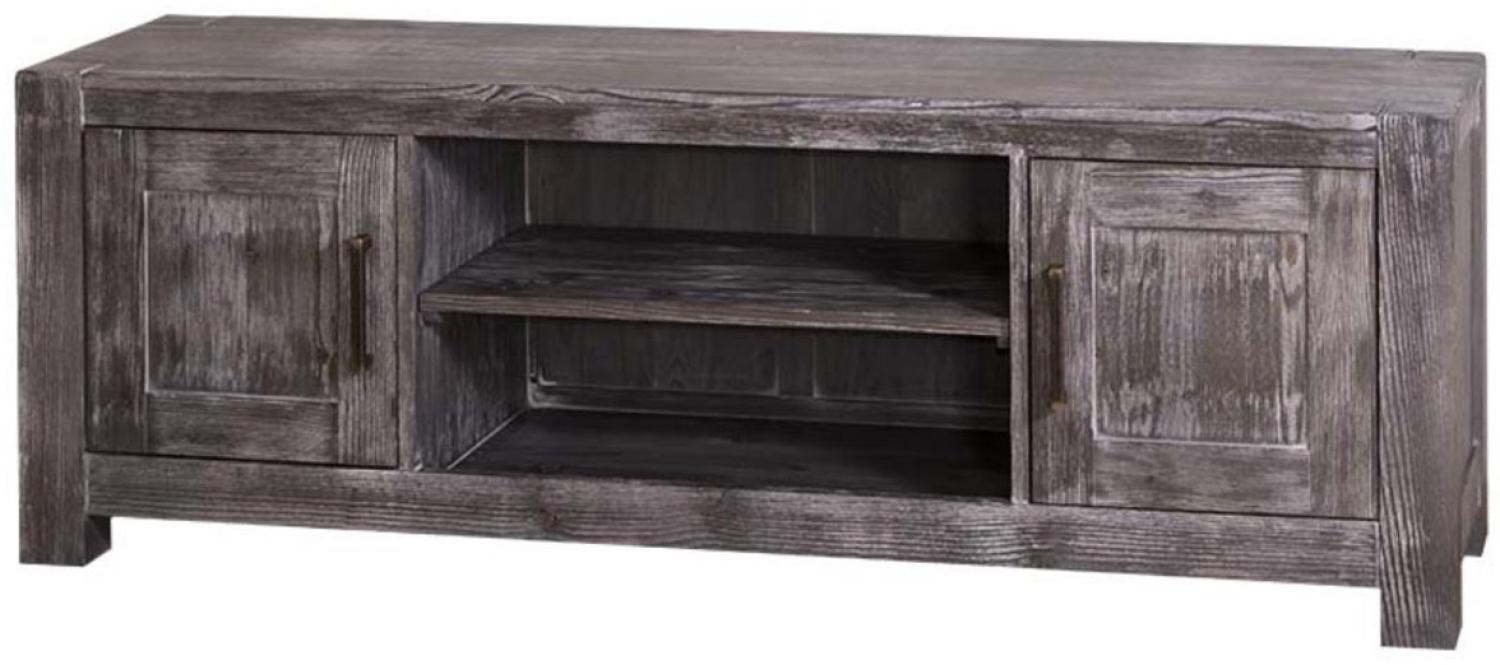 Casa Padrino Landhausstil Sideboard Schwarz 160 x 46 x H. 56 cm - Landhausstil Fernsehschrank Bild 1