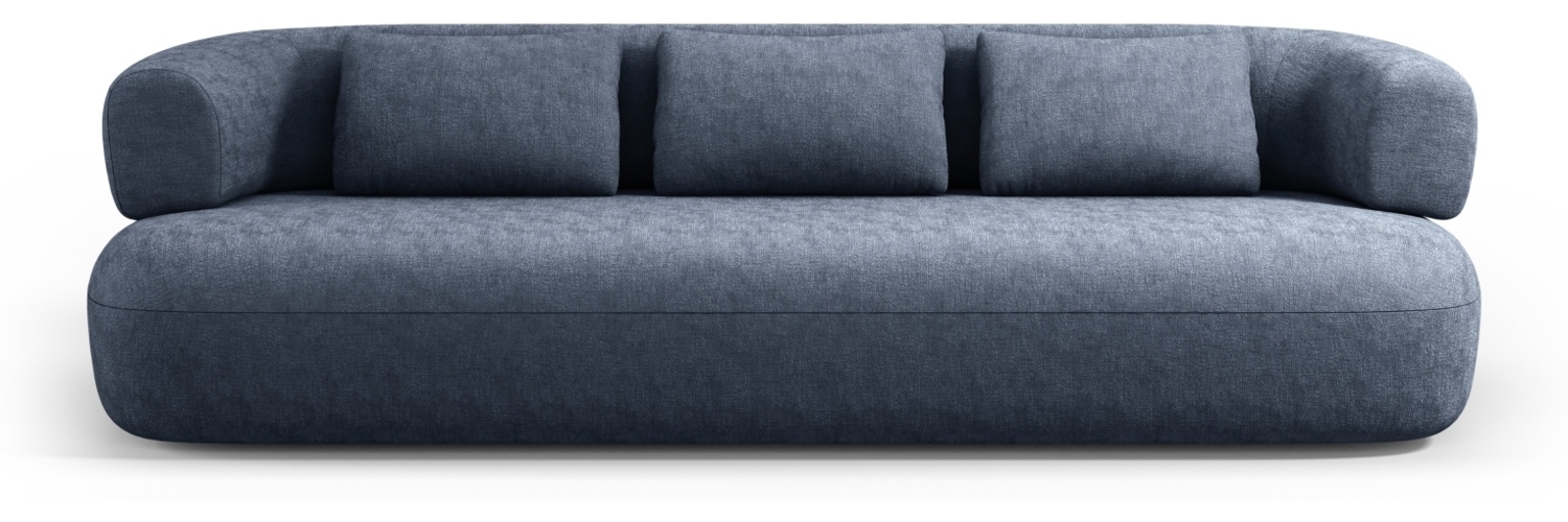 Micadoni Sofa Jenny 4-Sitzer Chenille Dunkelblau Bild 1