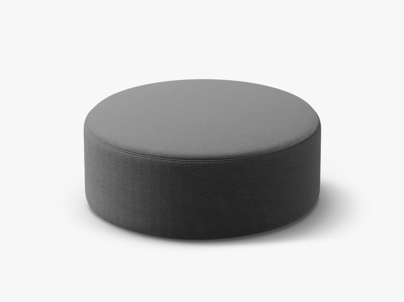 Micadoni Pouf Dia 90cm Boucle Baloo Dunkelgrau Bild 1