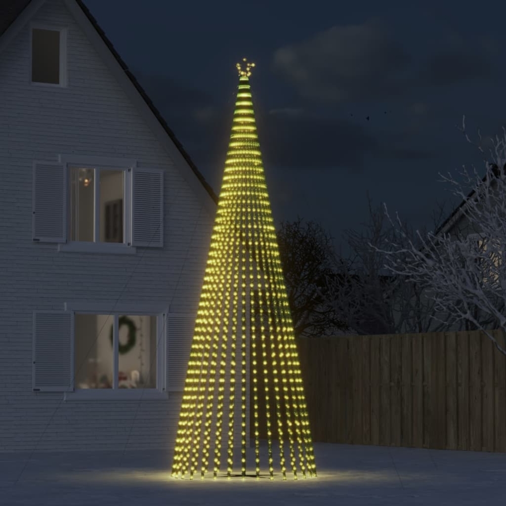 vidaXL Weihnachtsbaum Kegelform 1544 LEDs Warmweiß 500 cm 358072 Bild 1