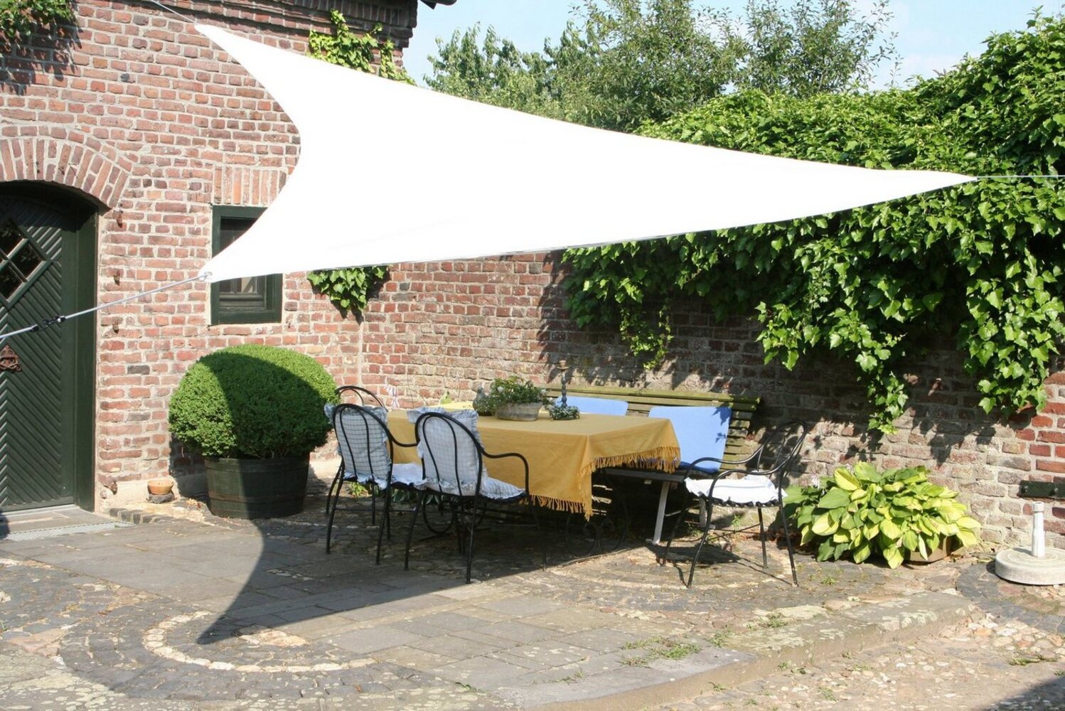 Floracord Sonnensegel Dreieck, B: 360 cm, weiß Bild 1