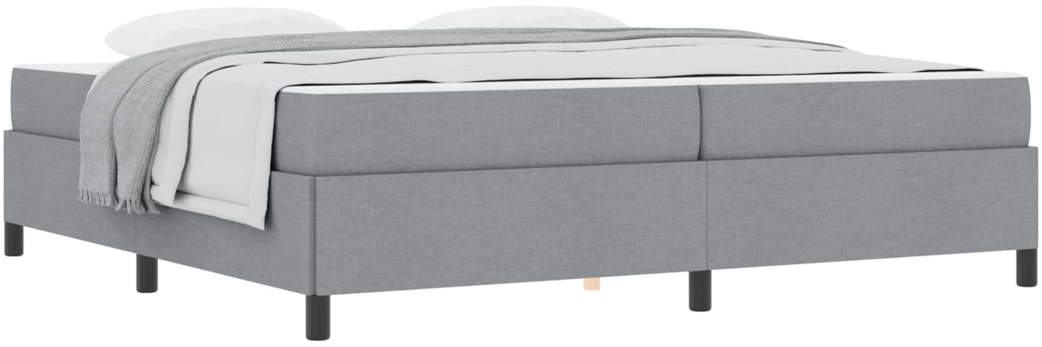 vidaXL Boxspringbett Hellgrau 200 x 200 cm Stoff 3398885 Bild 1