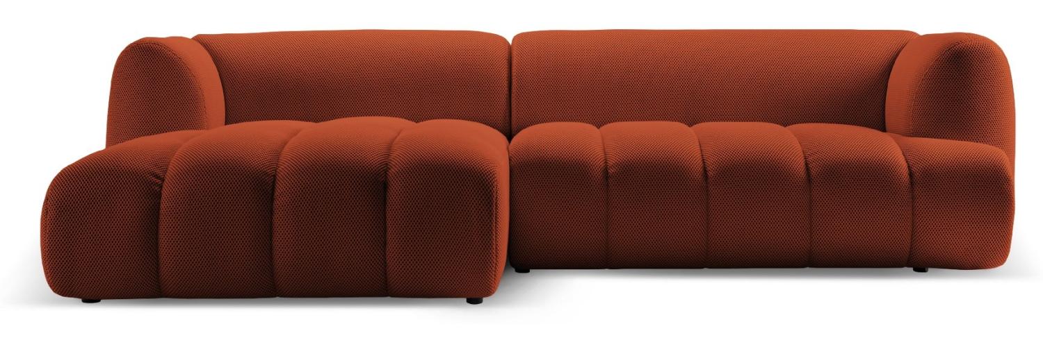 Micadoni Modulares Ecksofa Harry 4-Sitzer Links 3D-Stoff Ziegel Bild 1